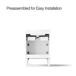 Southerk 24'' bathroom vanity cabinet with sink and quartz top - image 10