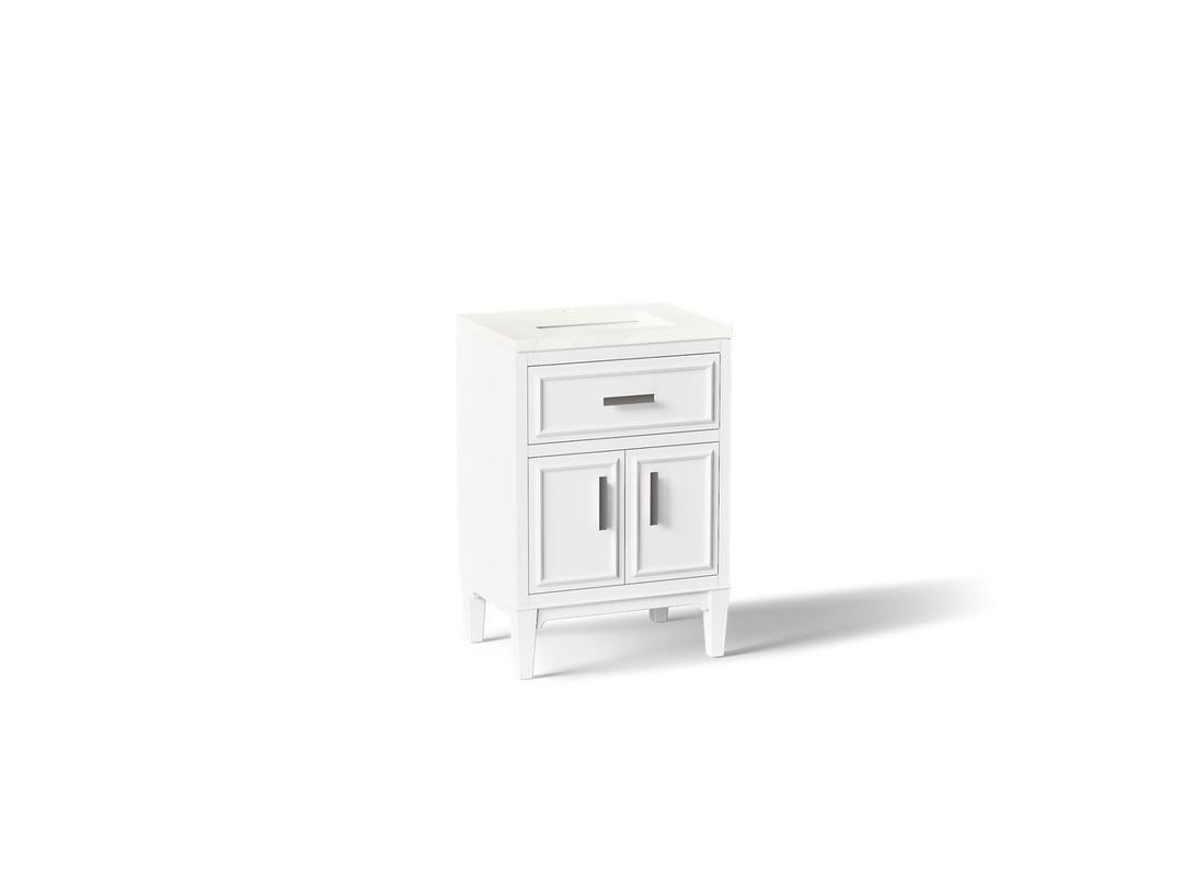 Southerk 24'' bathroom vanity cabinet with sink and quartz top by Kohler