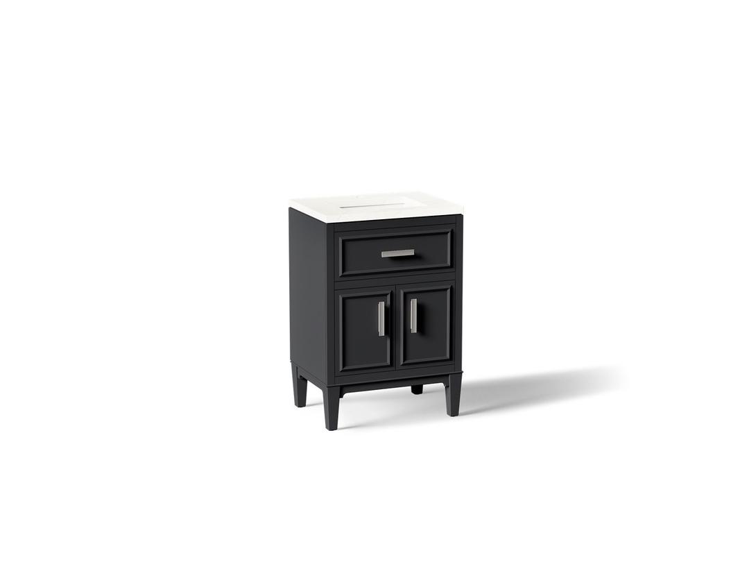 Southerk 24'' bathroom vanity cabinet with sink and quartz top by Kohler