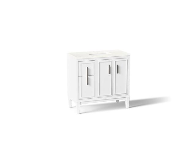 Southerk 36'' bathroom vanity cabinet with sink and quartz top
