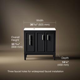 Southerk 36'' bathroom vanity cabinet with sink and quartz top - image 3