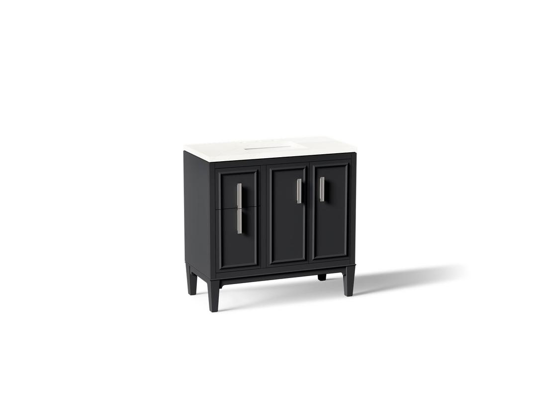 Southerk 36'' bathroom vanity cabinet with sink and quartz top by Kohler