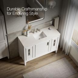 Southerk 48'' bathroom vanity cabinet with sink and quartz top - image 12