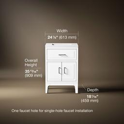 Seer 24'' bathroom vanity cabinet with sink and quartz top - image 3