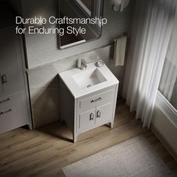 Seer 24'' bathroom vanity cabinet with sink and quartz top - image 12