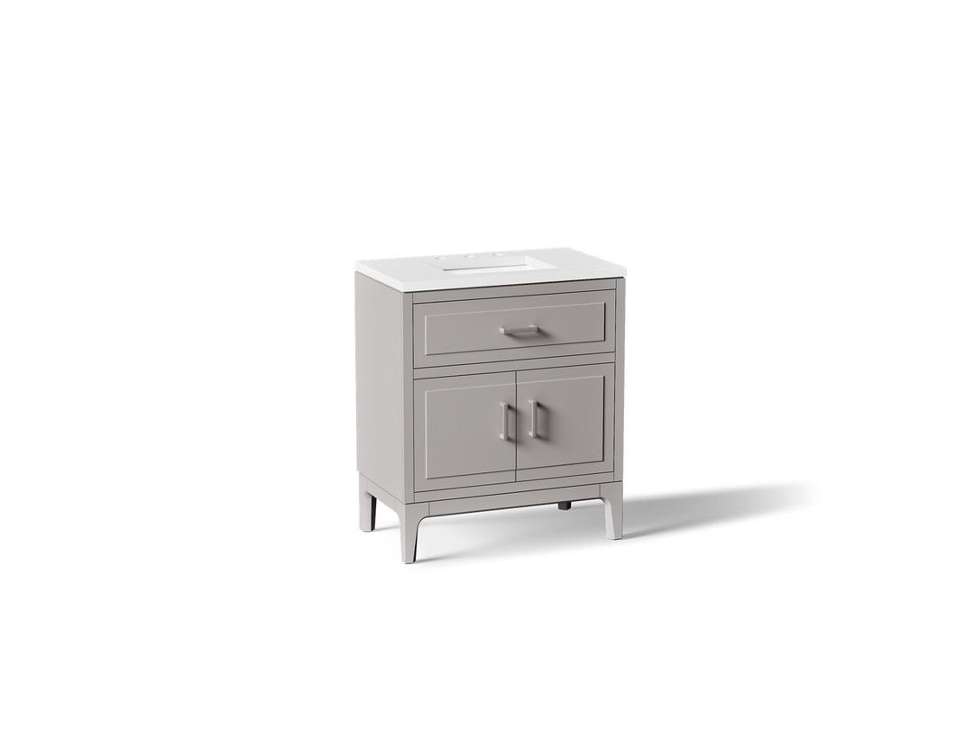 Seer 30'' bathroom vanity cabinet with sink and quartz top by Kohler