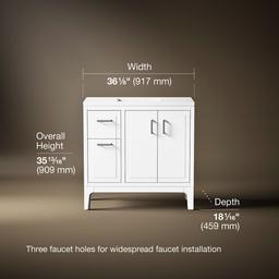 Seer 36'' bathroom vanity cabinet with sink and quartz top - image 3