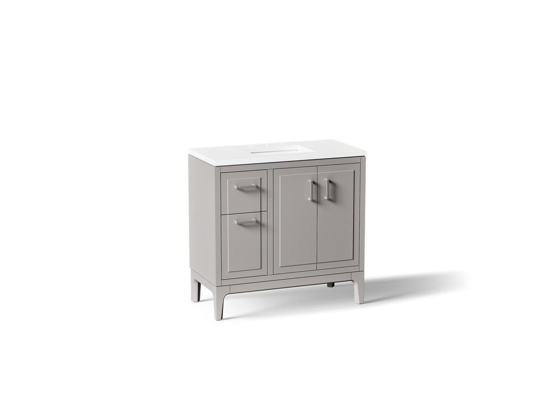 Seer 36'' bathroom vanity cabinet with sink and quartz top by Kohler