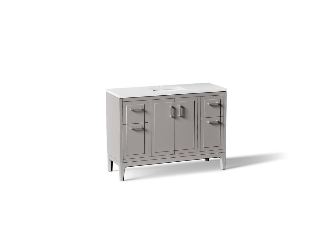 Seer 48'' bathroom vanity cabinet with sink and quartz top by Kohler