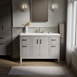 Seer 48'' bathroom vanity cabinet with sink and quartz top - image 2