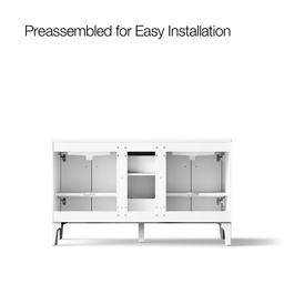 Seer 60'' bathroom vanity cabinet with sinks and quartz top - image 11