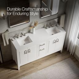 Seer 60'' bathroom vanity cabinet with sinks and quartz top - image 12