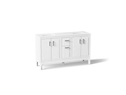 Seer 60'' bathroom vanity cabinet with sinks and quartz top - image 1