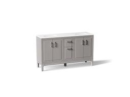 Seer 60'' bathroom vanity cabinet with sinks and quartz top - image 1