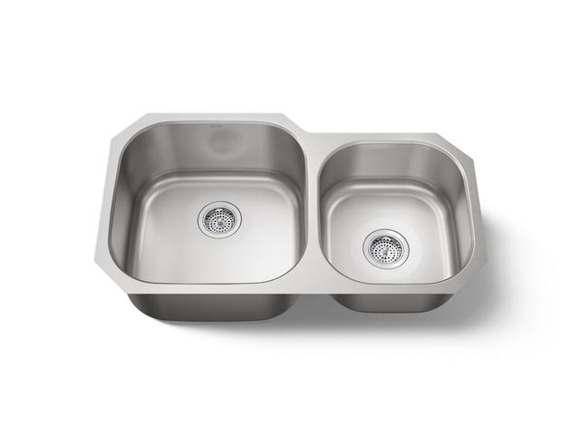 Undertone 35-1/4 undermount double-bowl kitchen sink - Stainless Steel