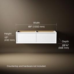 Enivo 60'' wall-hung bathroom vanity cabinet - image 3