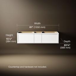 Lodern 60'' wall-hung bathroom vanity cabinet - image 3