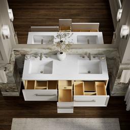 Lodern 60'' wall-hung bathroom vanity cabinet - image 10