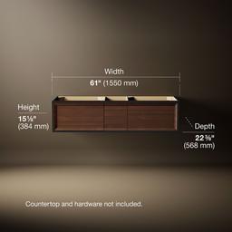 Lodern 60'' wall-hung bathroom vanity cabinet - image 3