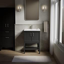 Winnow 24'' bathroom vanity cabinet with sink and quartz top - image 2