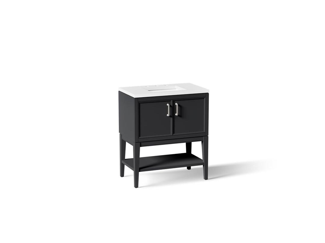 Winnow 30'' bathroom vanity cabinet with sink and quartz top by Kohler