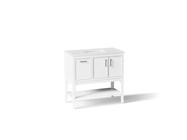 Winnow 36'' bathroom vanity cabinet with sink and quartz top