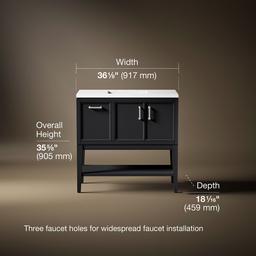 Winnow 36'' bathroom vanity cabinet with sink and quartz top - image 3