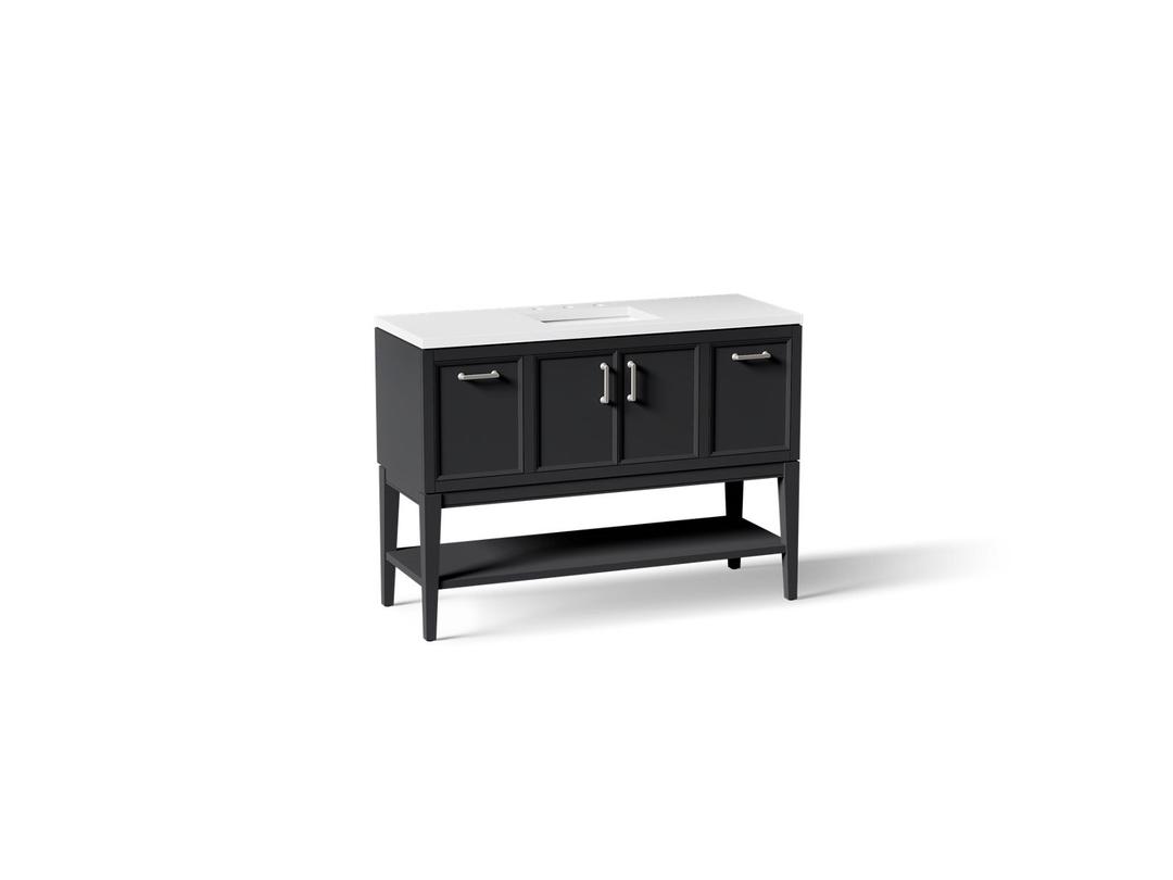 Winnow 48'' bathroom vanity cabinet with sink and quartz top by Kohler