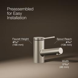 Elate Single-Handle Bathroom Sink Faucet 1.2 GPM - Vibrant Brushed Nickel - image 3