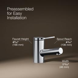 Elate Single-Handle Bathroom Sink Faucet 1.0 GPM - Polished Chrome - image 3