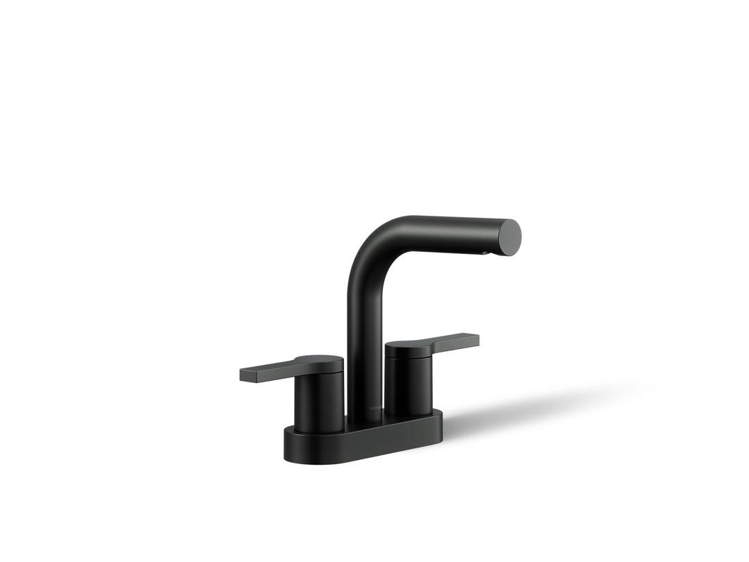 Elate Centerset bathroom sink faucet, 1.2 gpm - Matte Black by Kohler