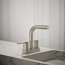 Elate Centerset bathroom sink faucet, 1.2 gpm - Vibrant Brushed Nickel - image 2