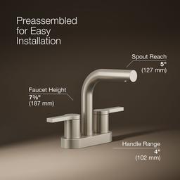 Elate Centerset bathroom sink faucet, 1.2 gpm - Vibrant Brushed Nickel - image 3