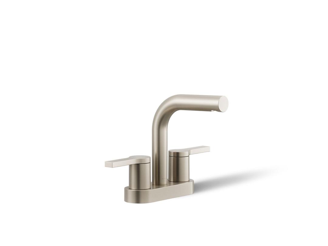 Elate Centerset bathroom sink faucet, 1.2 gpm - Vibrant Brushed Nickel by Kohler