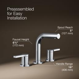Elate Widespread bathroom sink faucet, 1.0 gpm - Polished Chrome - image 3