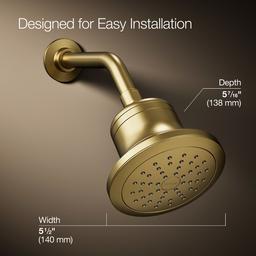 CinqE Round single-function filtered showerhead, 2.5 gpm - image 3