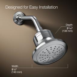 CinqE Round single-function filtered showerhead, 2.5 gpm - image 3