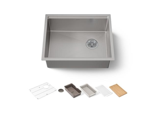 Kohler Strive Kitchen Sink | 23" | Undermount | Single-Bowl | Workstation - Stainless Steel