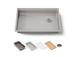 Kohler Strive Kitchen Sink | 29" | Undermount | Single-Bowl | Workstation - Stainless Steel - image 1