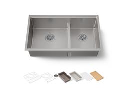 Kohler Strive Kitchen Sink | 32" | Undermount | Double-Equal-Bowl | Smart Divide - Stainless Steel - image 1
