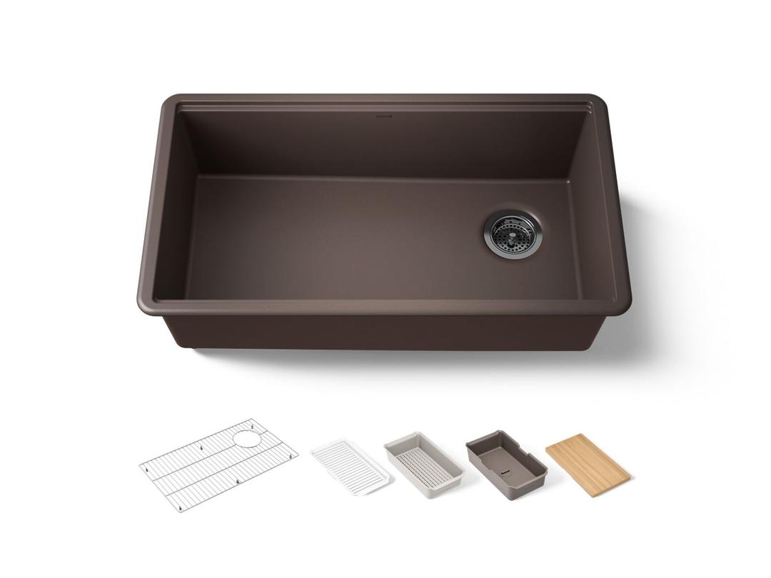 BillingsE 32-1/2'' undermount single-bowl workstation kitchen sink by Kohler