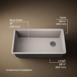BillingsE 32-1/2'' undermount single-bowl workstation kitchen sink - image 3