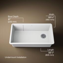 BillingsE 32-1/2'' undermount single-bowl workstation kitchen sink - image 3