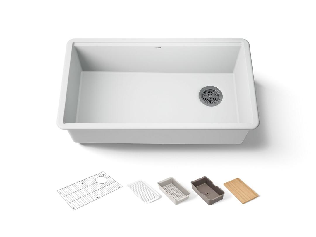 BillingsE 32-1/2'' undermount single-bowl workstation kitchen sink by Kohler