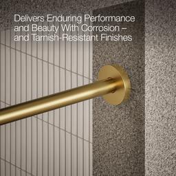 Elate Shower rod - Vibrant Brushed Moderne Brass - image 4