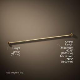 Elate Shower rod - Vibrant Brushed Moderne Brass - image 3