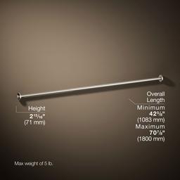Kohler Elate Shower Rod - Brushed Stainless - image 3
