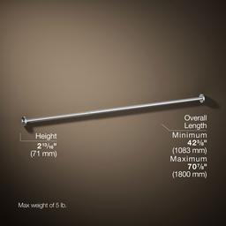 Elate Shower rod - Polished Stainless - image 3