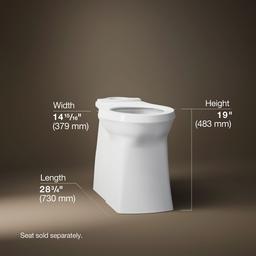 Corbelle Tall elongated toilet bowl with skirted trapway - image 3
