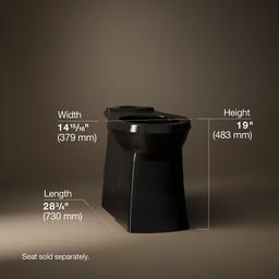 Corbelle Tall elongated toilet bowl with skirted trapway - image 3